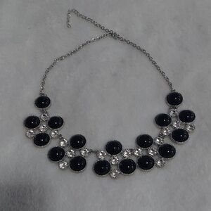 4/$12"Chic Black and Silver Statement Necklace